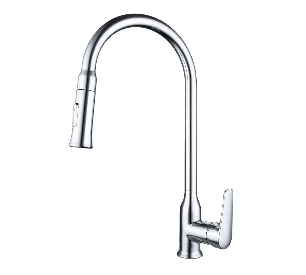 Смеситель для кухни Bravat Arden F7362395CP-ENG с выдвижным изливом (хром)