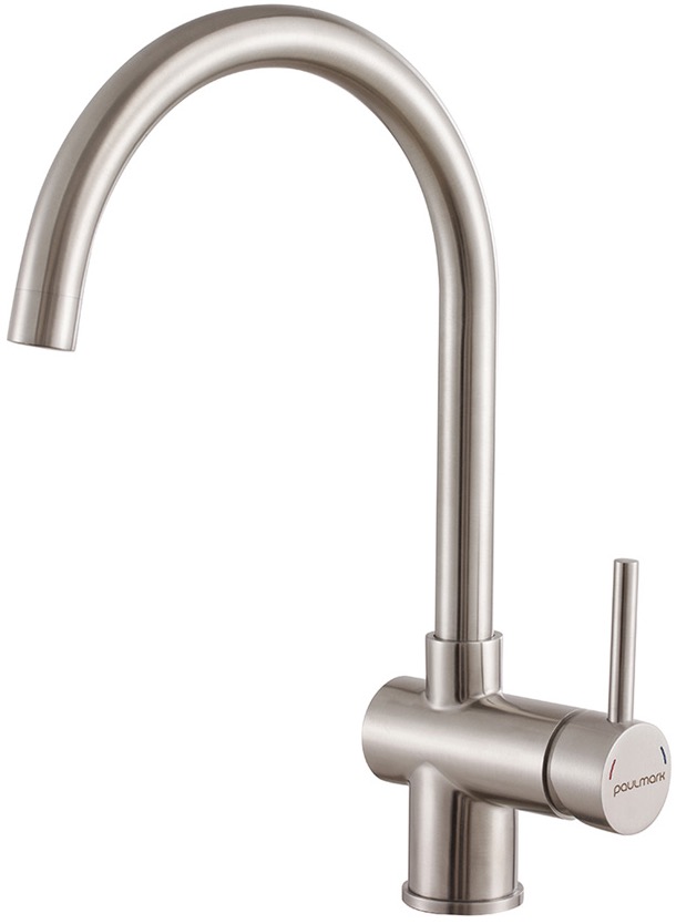 Смеситель для кухни Paulmark Bend Be212066-SS (нержавеющая сталь)
