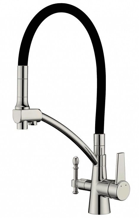 Смеситель для кухни Zorg ZR 338-6 YF SATIN (сатин/черный)