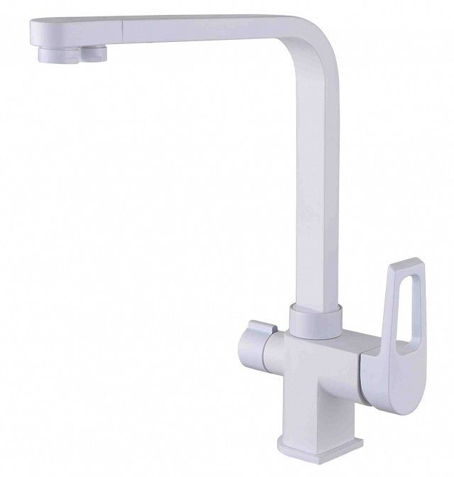 Смеситель для кухни Zorg ZR 334 YF-WHITE (белый)