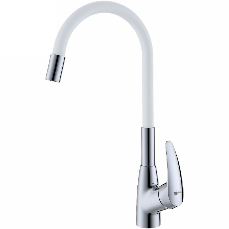 Смеситель для кухни Lemark Linara LM0415C-White (хром/белый)