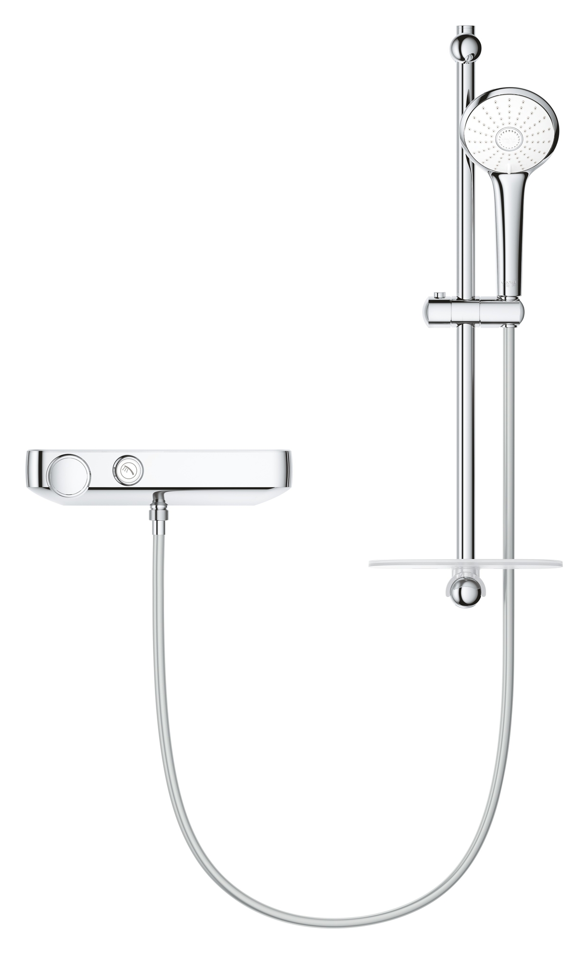 Термостат для душа GROHE GRT SmartControl и душевой гарнитур Euphoria 110 Massage с душевой штангой 600 мм 34720000