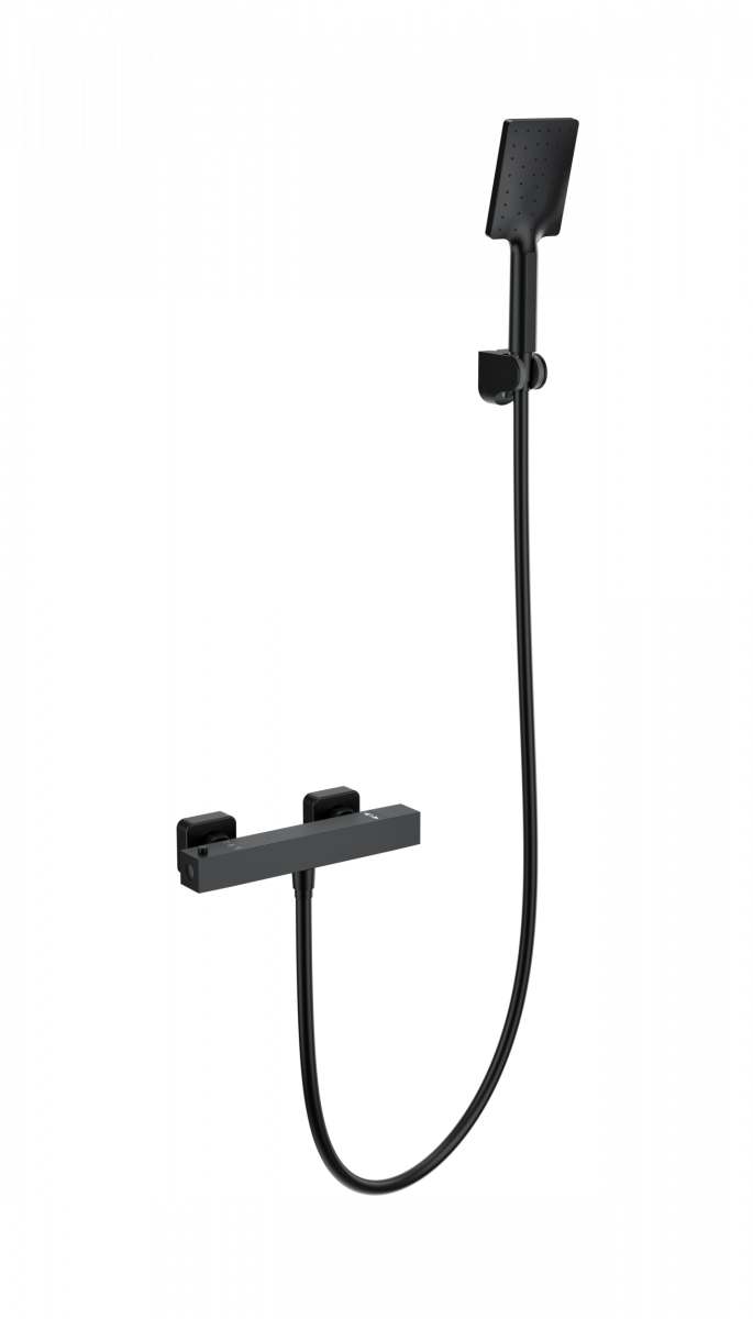 Смеситель для душа Wonzon&Woghand Stay 3 WW-B2062-A-MB (чёрный матовый) с термостатом