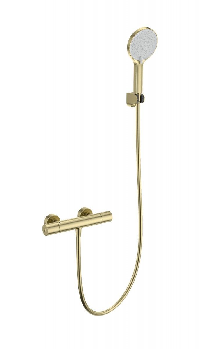 Смеситель для душа Wonzon&Woghand Inn 1 WW-B3013-A-BG (брашированное золото) с термостатом