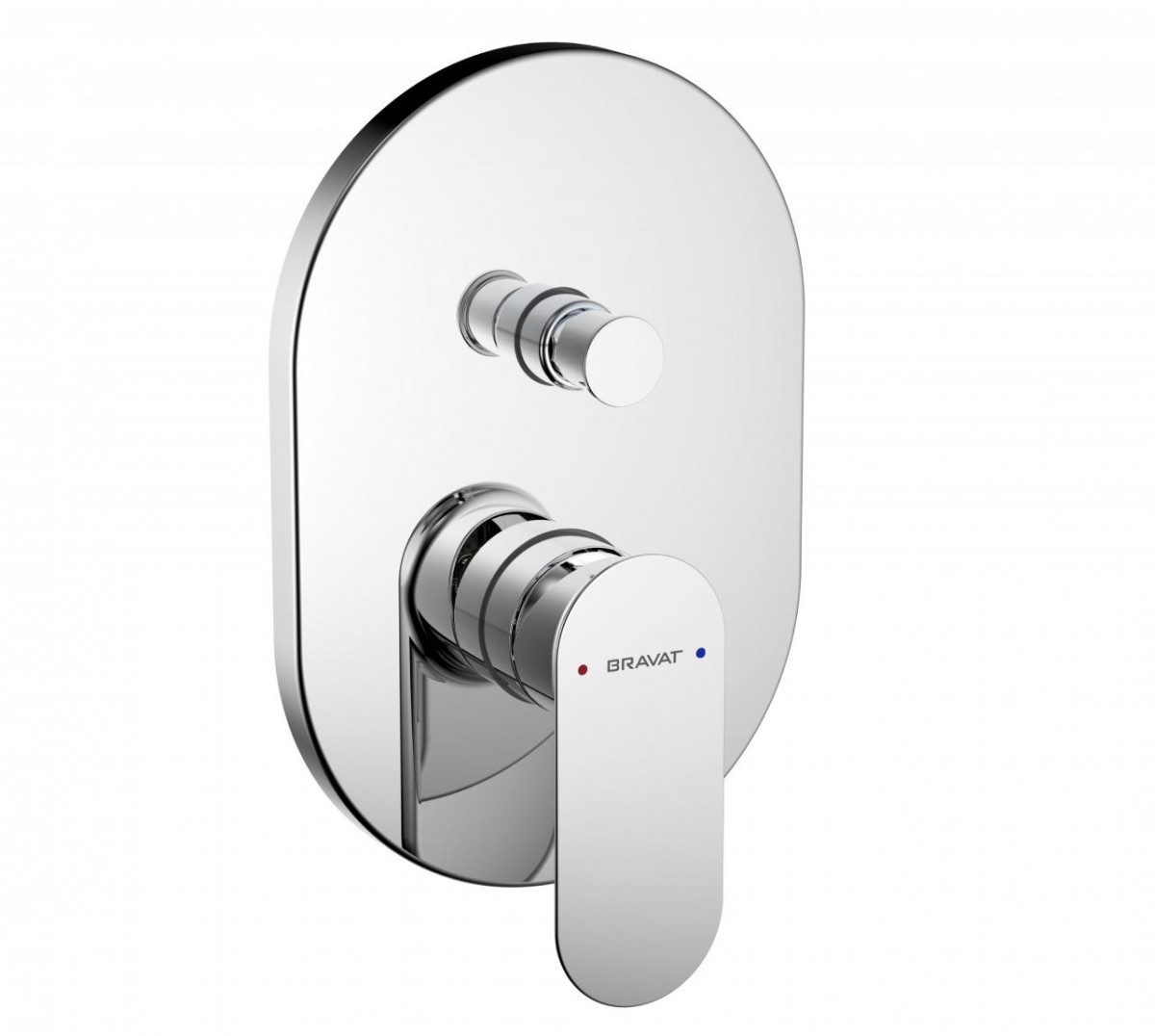 Встраиваемый смеситель для душа Bravat Gina PB865104CP-2-ENG (хром) внешняя часть