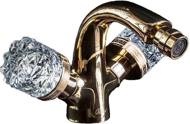 Смеситель для биде Boheme Crystal 296-CRST (золото)