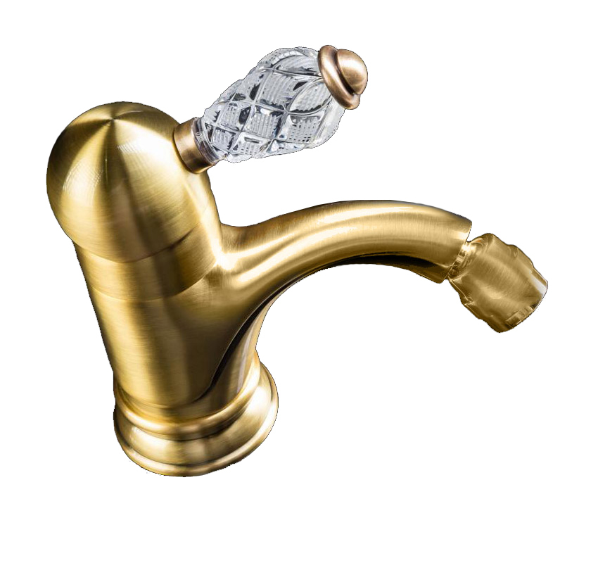 Смеситель для биде Boheme Royal Crystal 306-CRST (бронза)