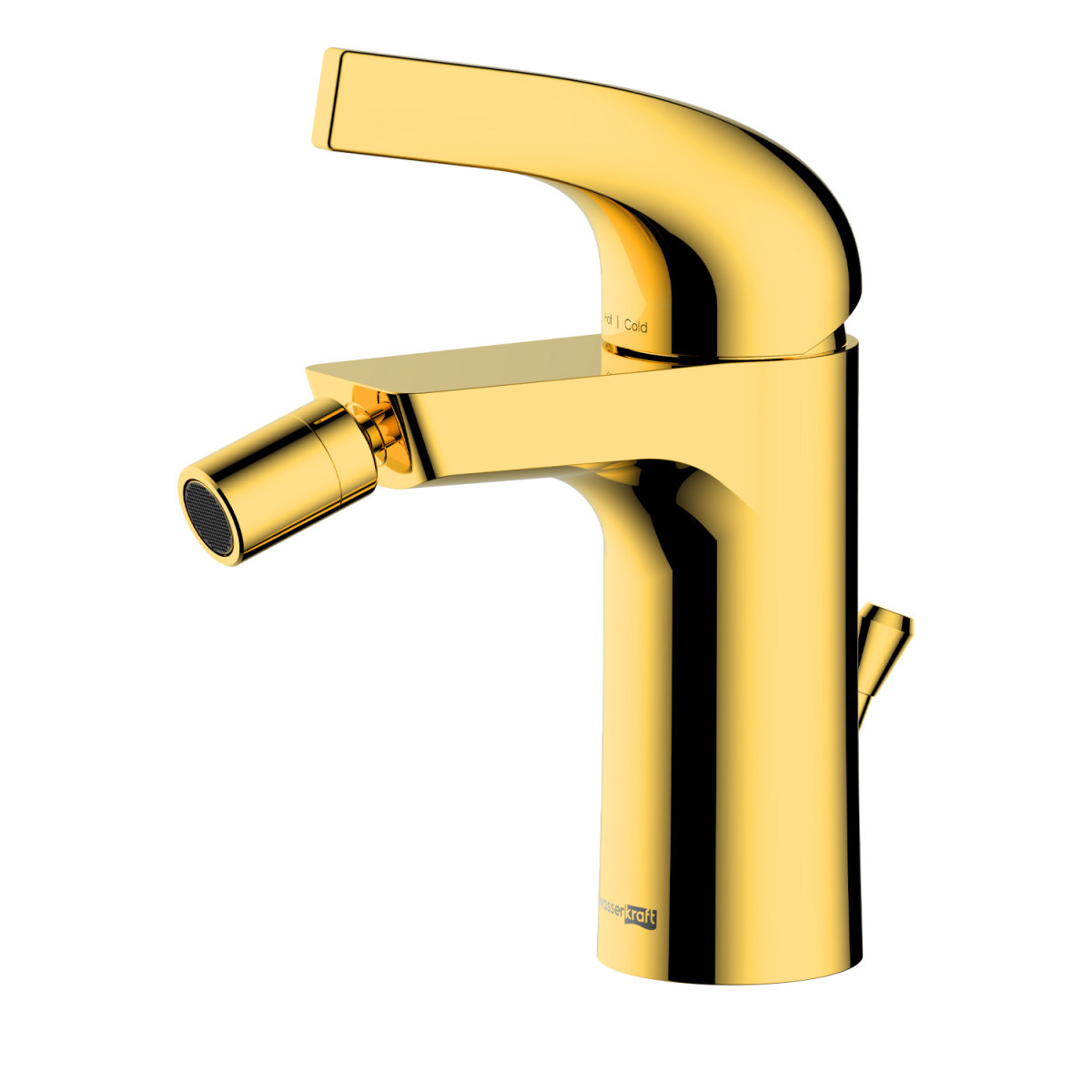Смеситель для биде WasserKRAFT  Sauer 7106 с донным клапаном (золото)