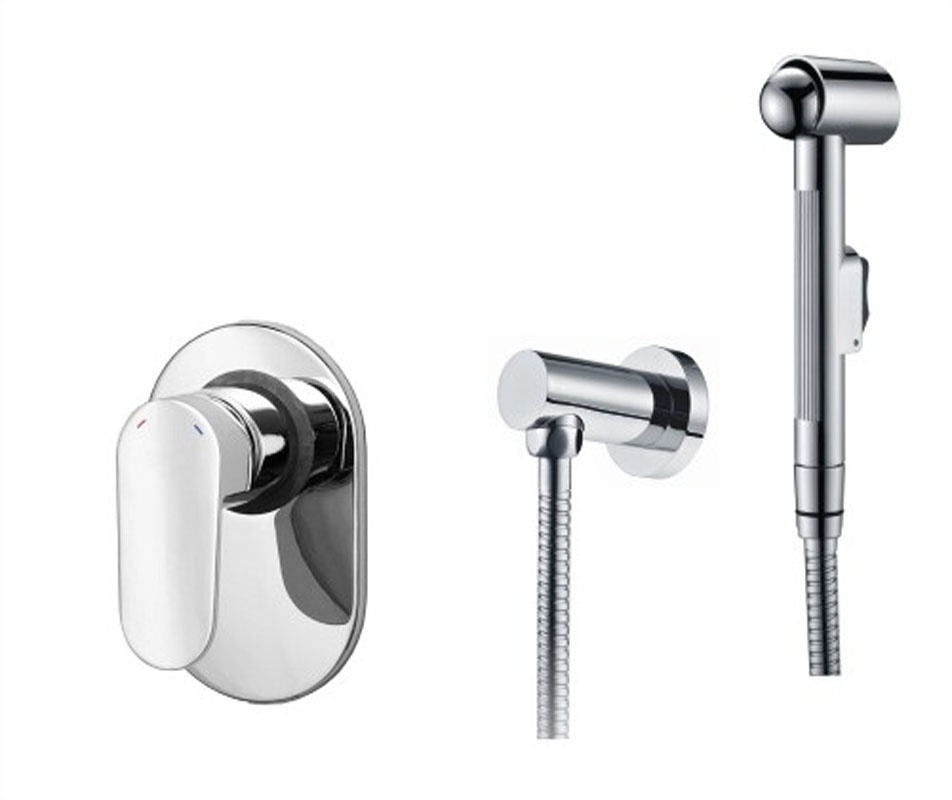 Гигиенический душ со смесителем WasserKRAFT Donau A15357 (хром)