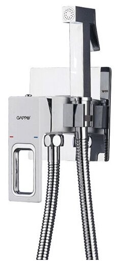 Гигиенический душ со смесителем Gappo G7217-8 (белый матовый)