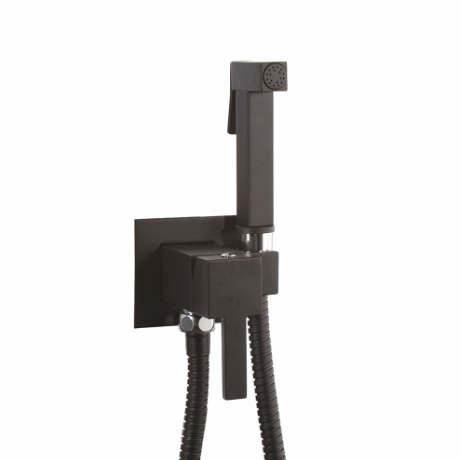 Гигиенический душ со смесителем MiroEurope Set KIT2MB(SUM11mb+SOLR8mb) (черный матовый)