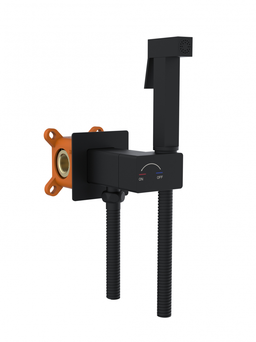 Гигиенический душ со смесителем Altrobagno Universale ALTROBAGNOUniversale060153MB (чёрный матовый)