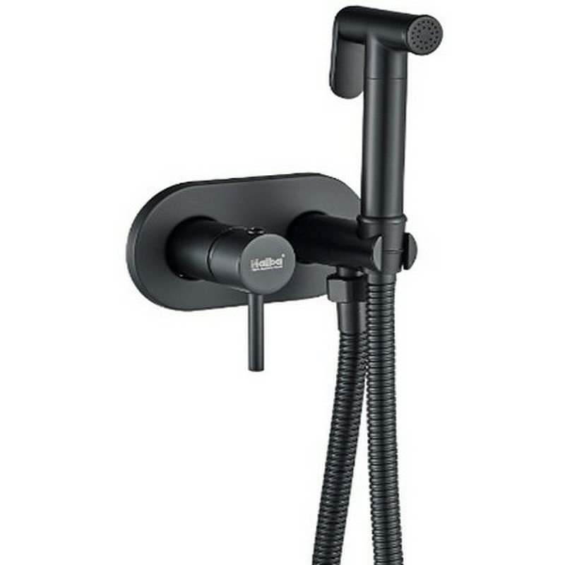 Гигиенический душ со смесителем Haiba HB5515-7 (чёрный матовый)