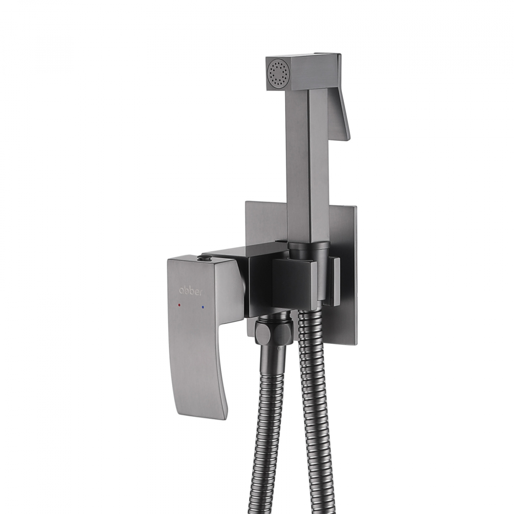 Гигиенический душ со смесителем Abber Wasserfall AF8625NG (никель)