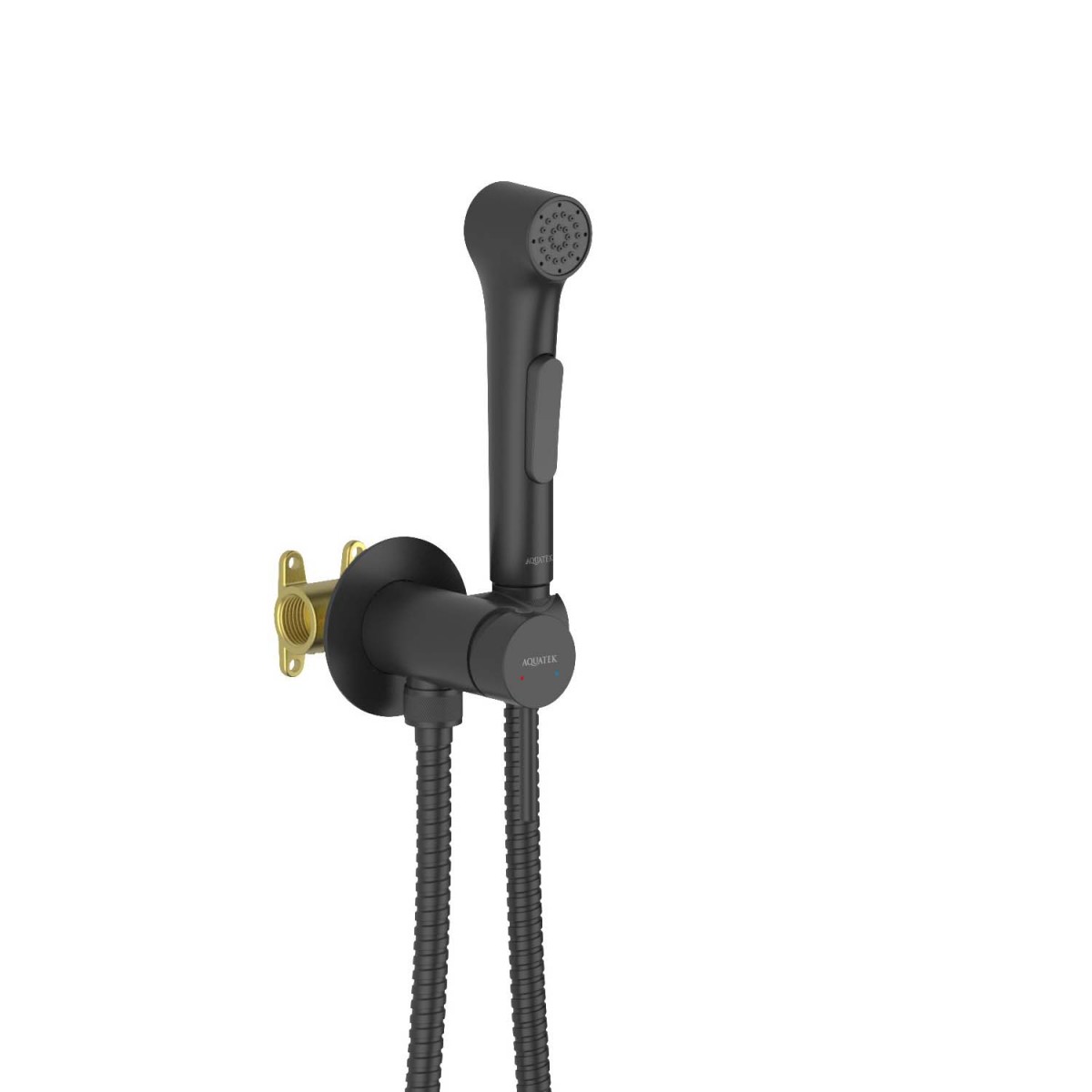 Гигиенический душ со смесителем Aquatek Европа AQ1020MB (чёрный матовый)