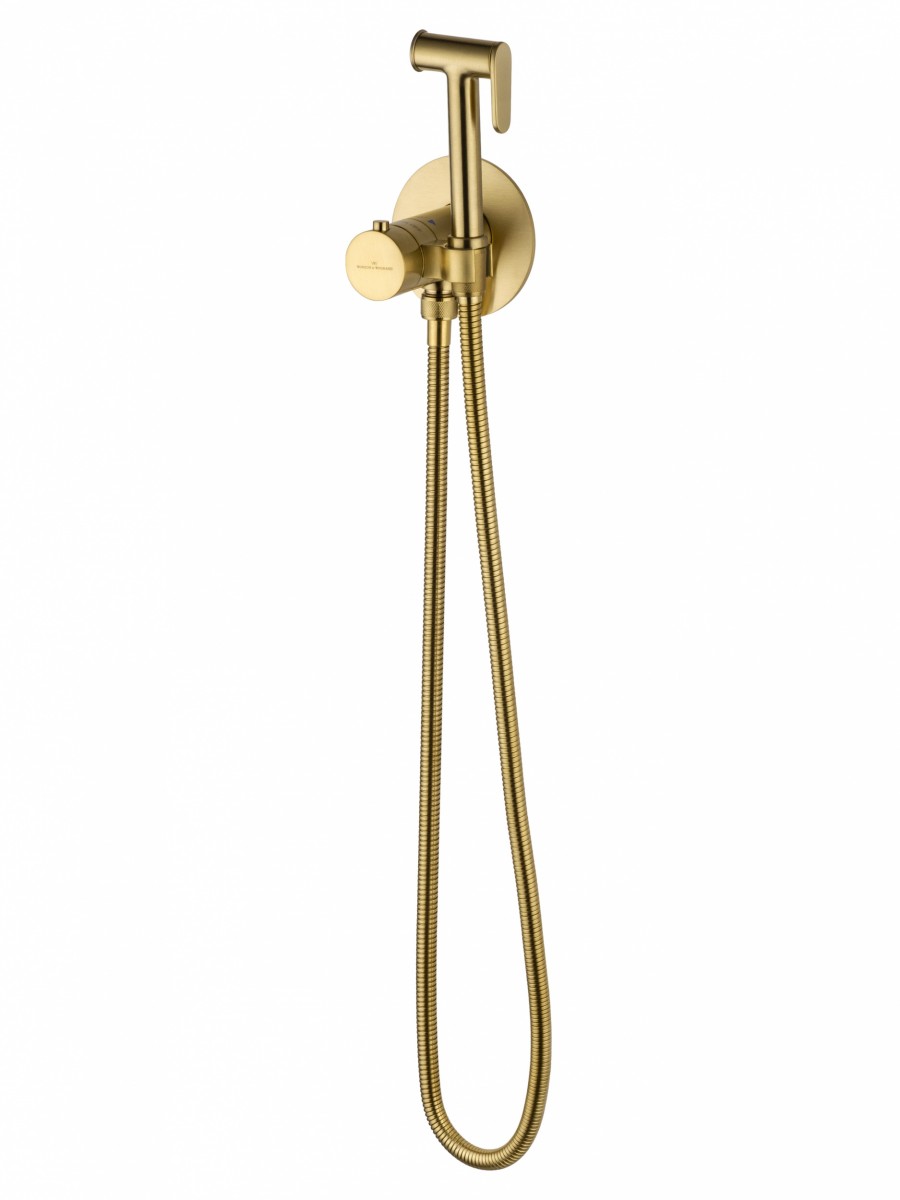 Гигиенический душ со смесителем Wonzon & Woghand WW-88829909-BG (брашированное золото) с термостатом