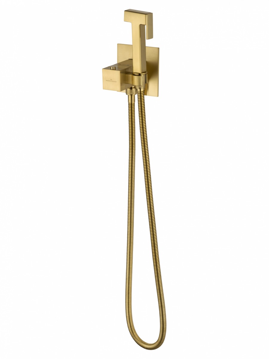 Гигиенический душ со смесителем Wonzon & Woghand WW-88829910-BG (брашированное золото) с термостатом