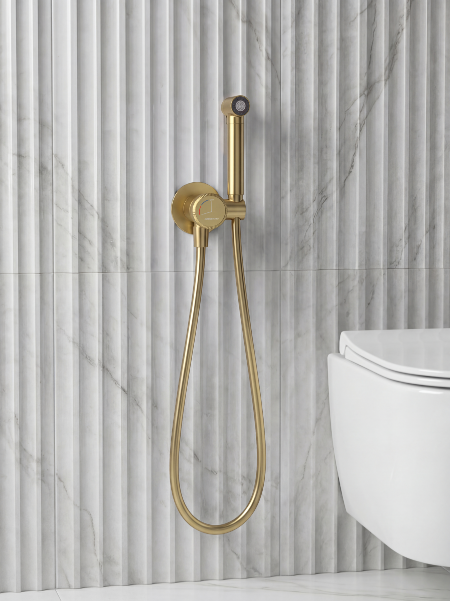 Гигиенический душ со смесителем Altrobagno Ricco ALTROBAGNORicco060131BG (золото матовое)