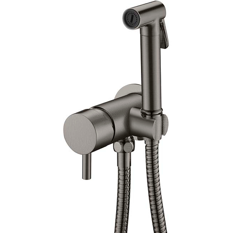 Гигиенический душ со смесителем Boheme Uno 467-GM (сталь)