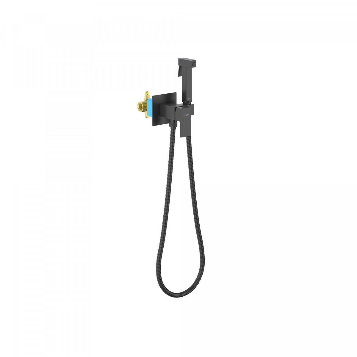 Гигиенический душ со смесителем Aquatek Либра AQ1022MB (чёрный матовый)