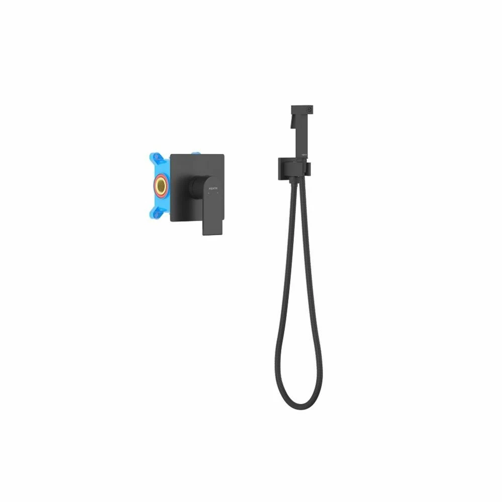 Гигиенический душ со смесителем Aquatek Лира AQ1419MB (чёрный матовый)