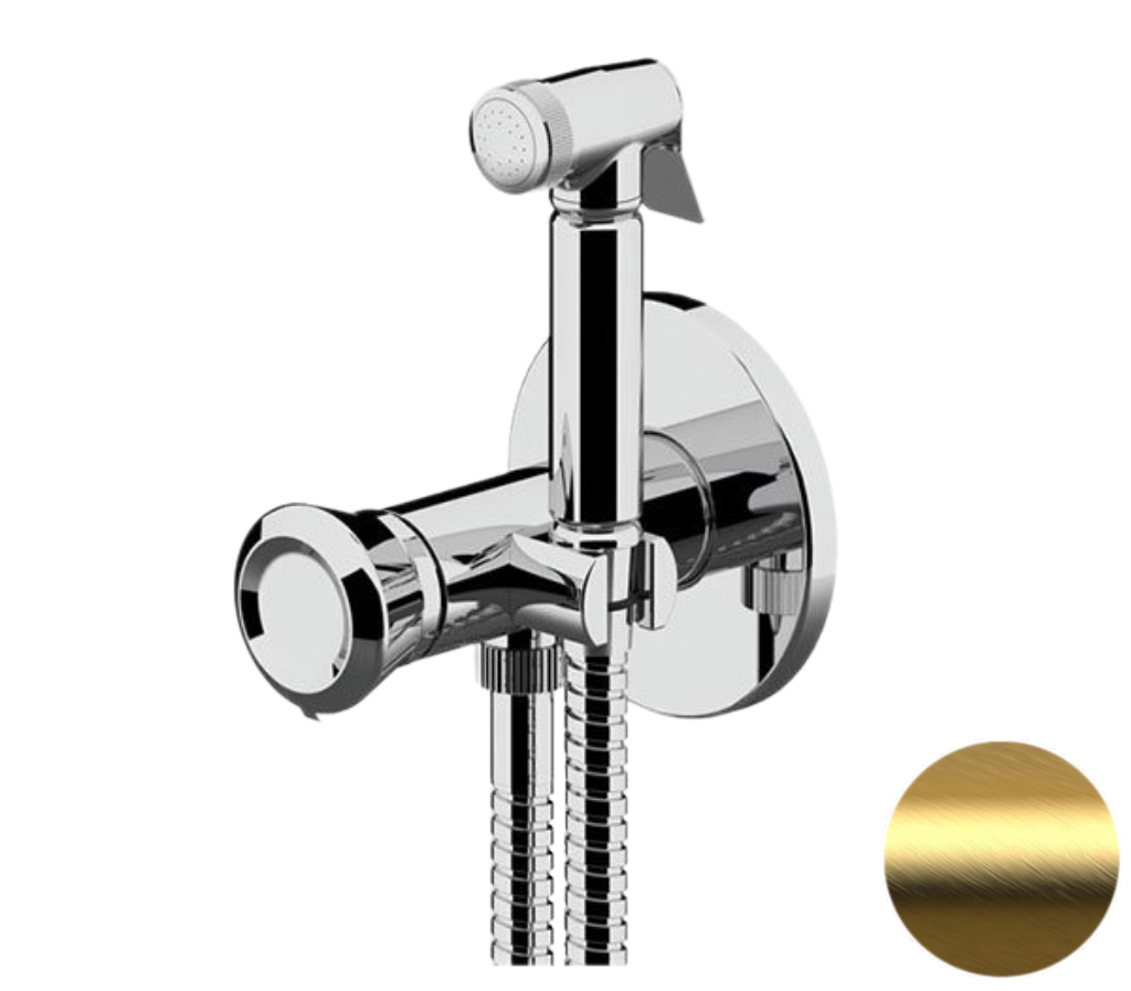 Гигиенический душ со смесителем Remer Element ET65BG (золото матовое брашированное)