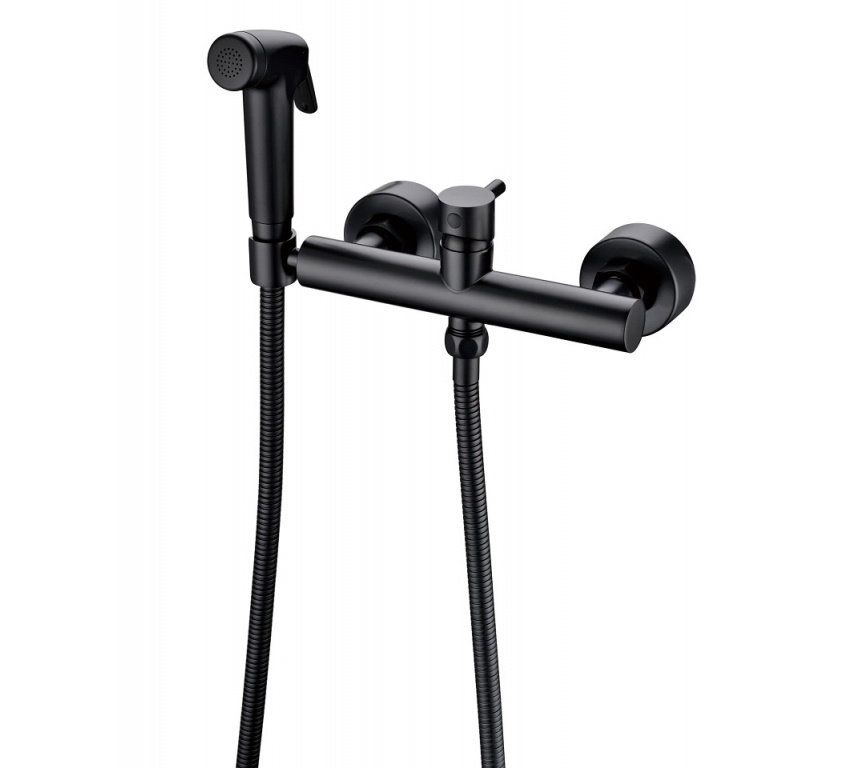 Гигиенический душ со смесителем Bravat D9141BW-RUS (черный)