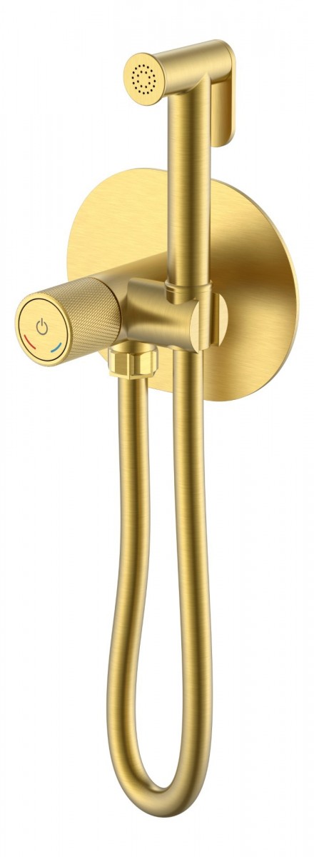 Гигиенический душ со смесителем Boheme Stick Mat Gold 157-MG (золото матовое)