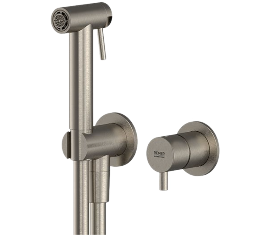Гигиенический душ со смесителем Remer X Style Inox SSX60P (нержавеющая сталь матовая)