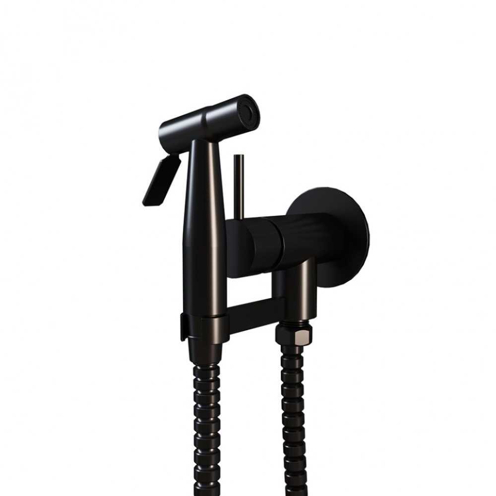 Гигиенический душ со смесителем Paini Isola ISPZ442 (чёрный брашированный)