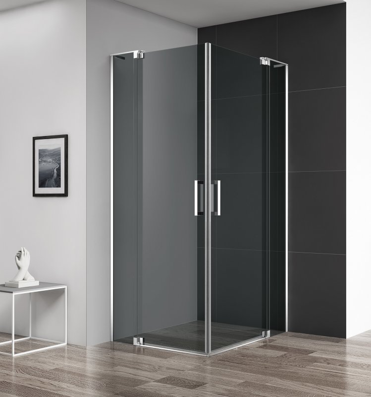 Душевой уголок Cezares SLIDER-AH-2-80/90-90/100-GRIGIO-Cr 800*900 мм (хром/тонированное)