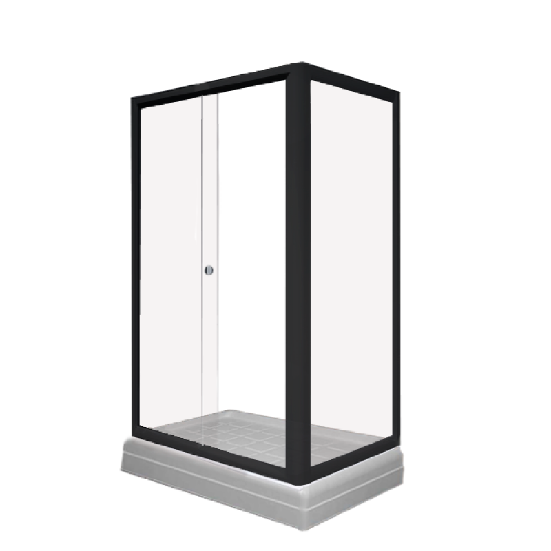 Душевой уголок Radomir Верчелли 1-03-6-2-0-0120 1200*800 мм (чёрный/прозрачное) R