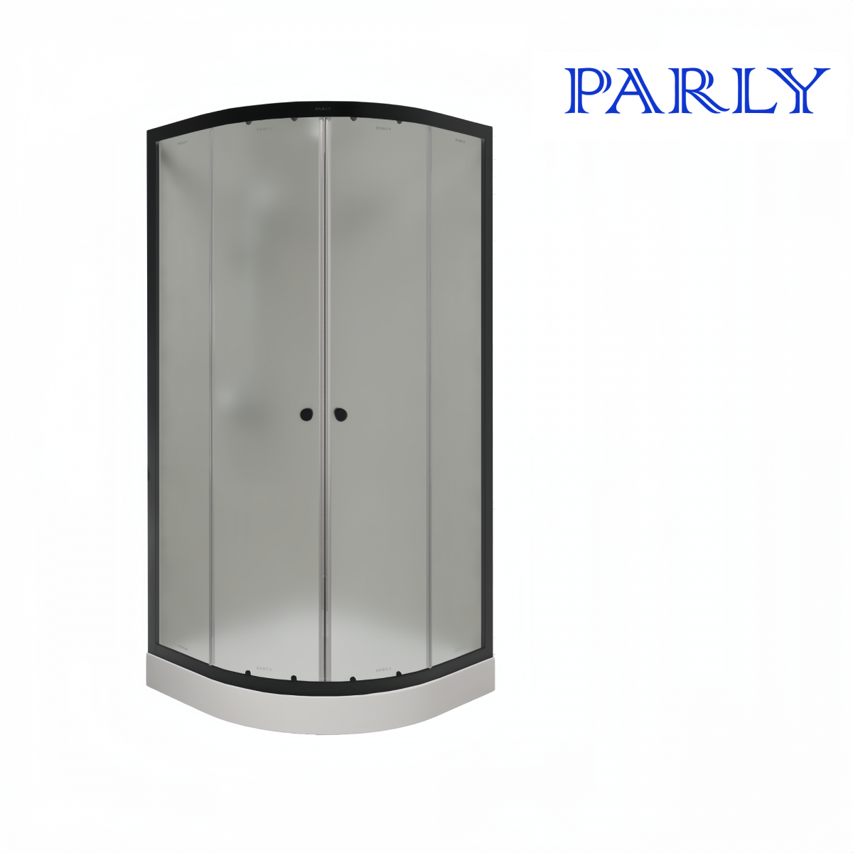 Душевой уголок Parly ZF81B 800*800 мм (чёрный матовый/матовое)