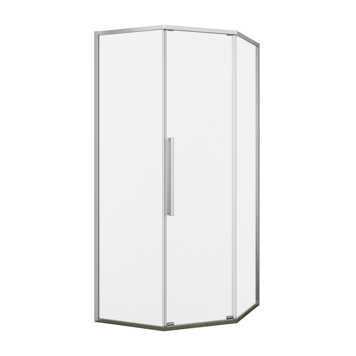 Душевой уголок Black&White Stellar Wind S1150-9090N 900*900 мм (брашированный никель/прозрачное)