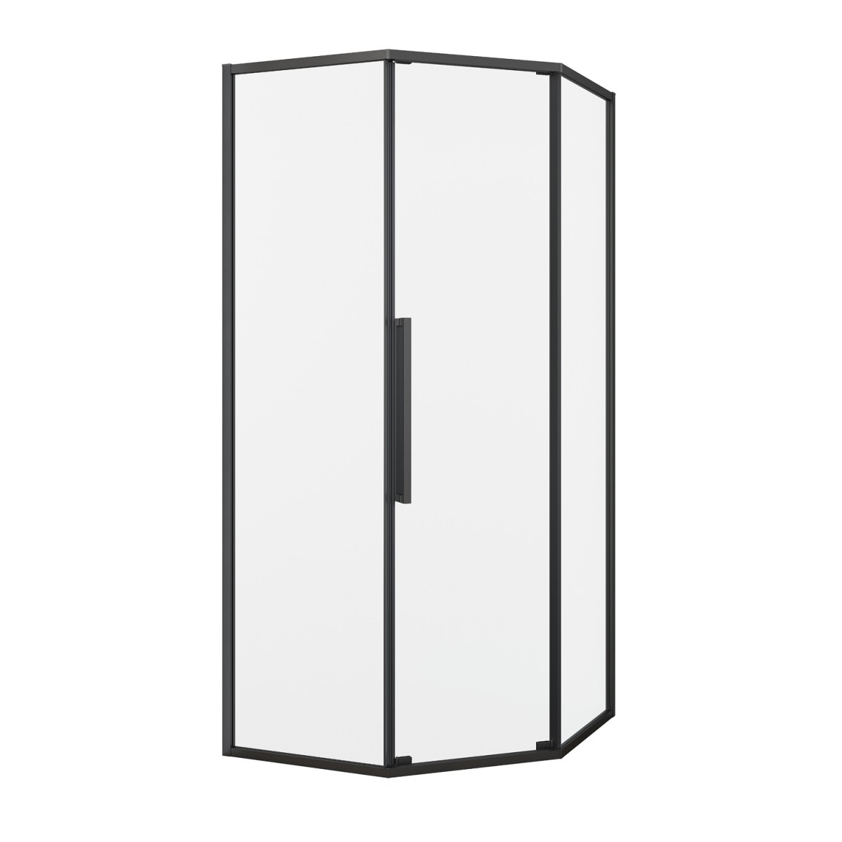 Душевой уголок Black&White Stellar Wind S1150-9090GM 900*900 мм (оружейная сталь/прозрачное)