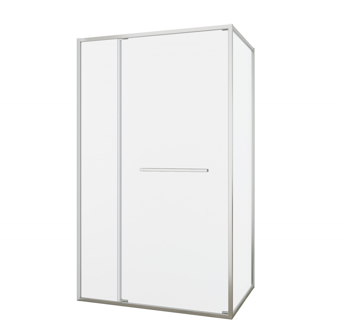 Душевой уголок Black&White Stellar Wind S1180-1290N 1200*900 мм (брашированный никель/прозрачное)