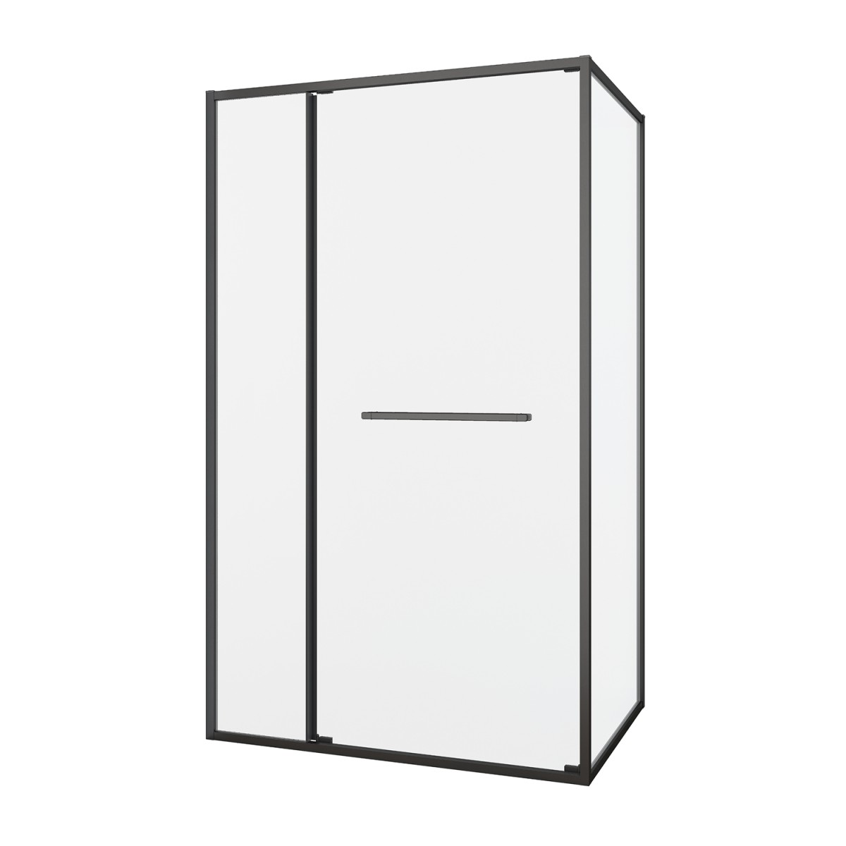 Душевой уголок Black&White Stellar Wind S1180-1290GM 1200*900 мм (оружейная сталь/прозрачное)