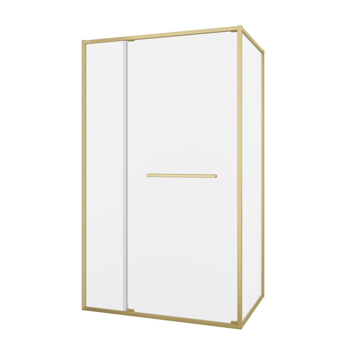 Душевой уголок Black&White Stellar Wind S1180-1290G 1200*900 мм (брашированное золото/прозрачное)