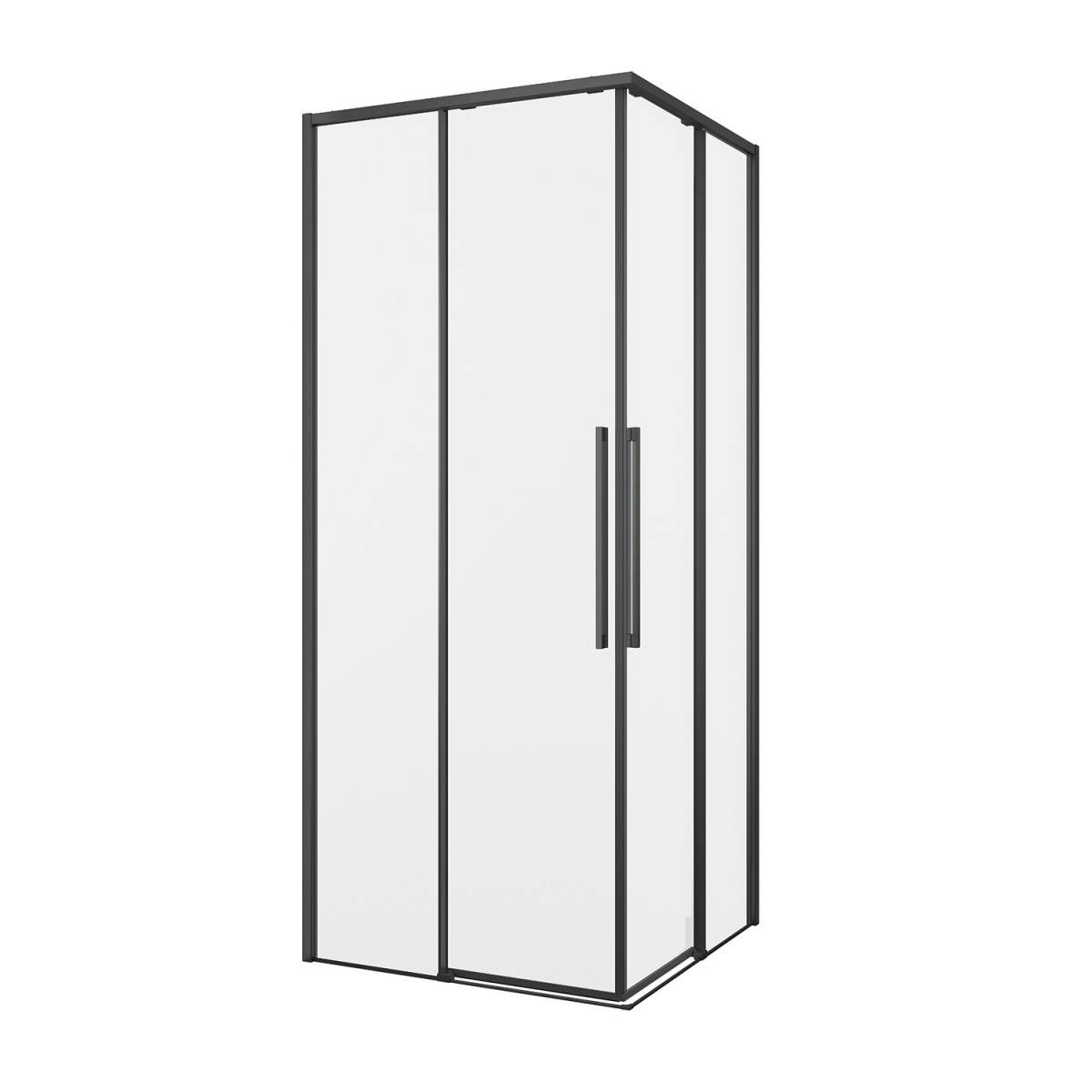 Душевой уголок Black&White Stellar Wind S1220-9090GM 900*900 мм (оружейная сталь/прозрачное)