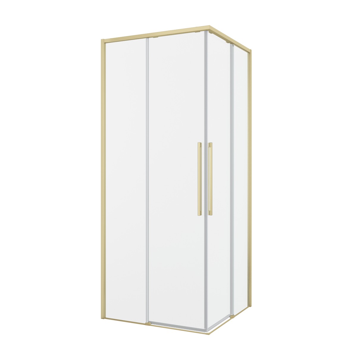 Душевой уголок Black&White Stellar Wind S1220-9090G 900*900 мм (брашированное золото/прозрачное)