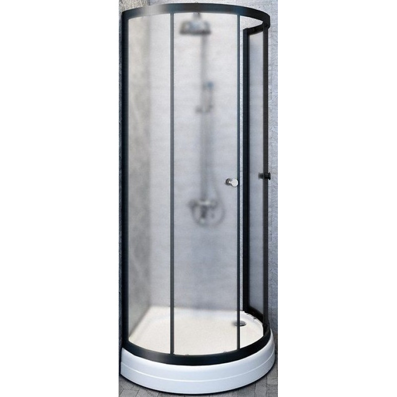 Душевой уголок Radomir Стронг 1-09-6-0-0-1821 1100*1100 мм (чёрный матовый/матовое)