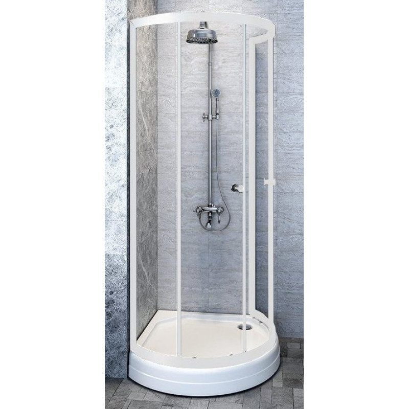 Душевой уголок Radomir Стронг 1-03-1-0-0-1820 1100*1100 мм (белый/прозрачное)