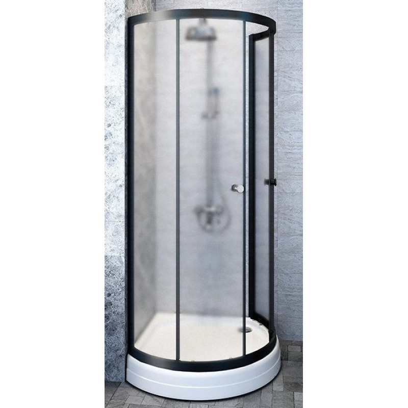 Душевой уголок Radomir Стронг 1-03-6-0-0-1821 1100*1100 мм (чёрный/матовое)