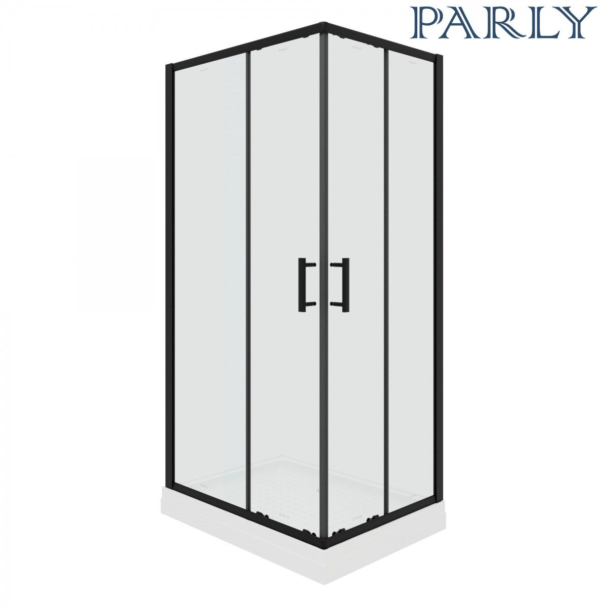 Душевой уголок Parly ZQ121B 1200*800 мм (чёрный/прозрачный)