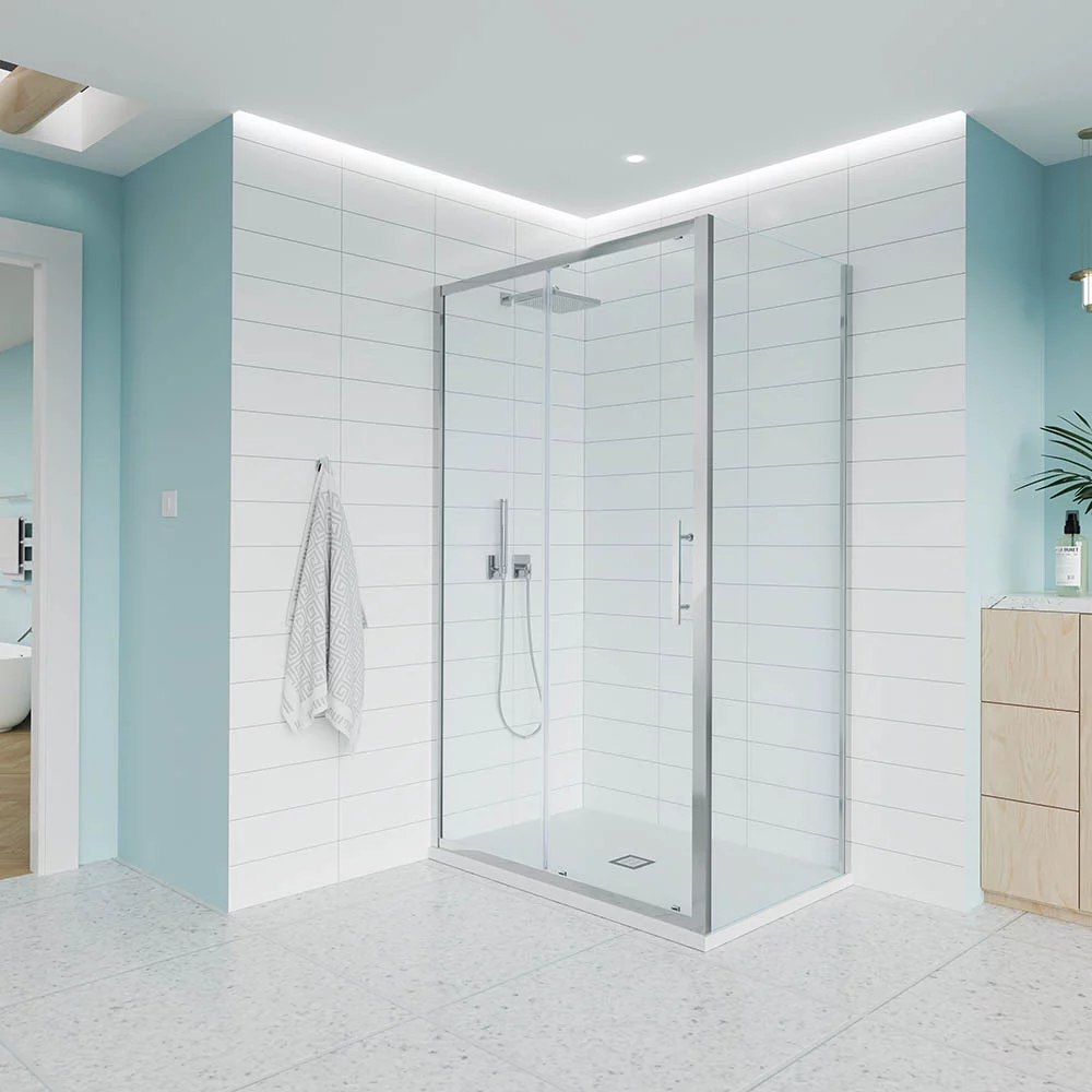 Душевой уголок Veconi Evo 100SP CH E1-SP-CH-140120-01-C9 1400*1200 мм (хром/прозрачное)