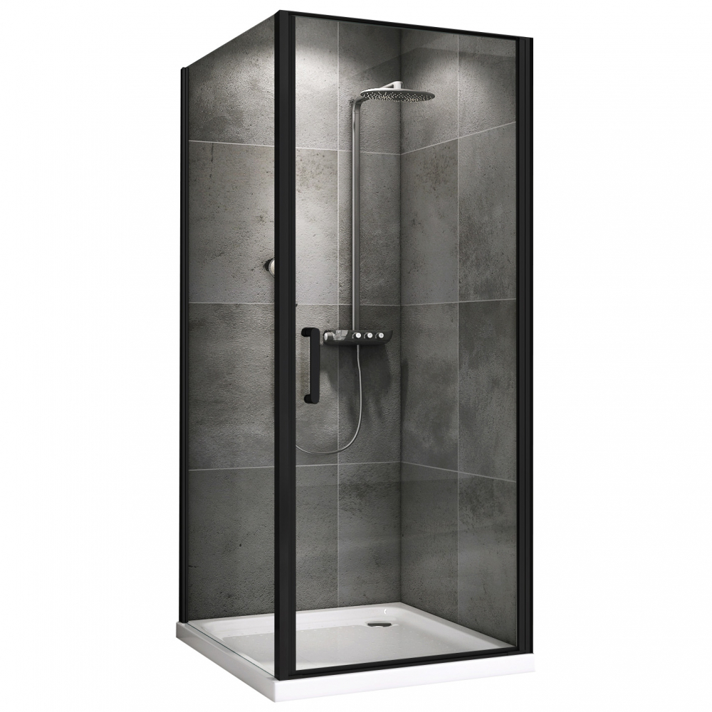 Душевой уголок Abber Sonnenstrand AG04080B-S85B 800*850 мм (чёрный/прозрачное)