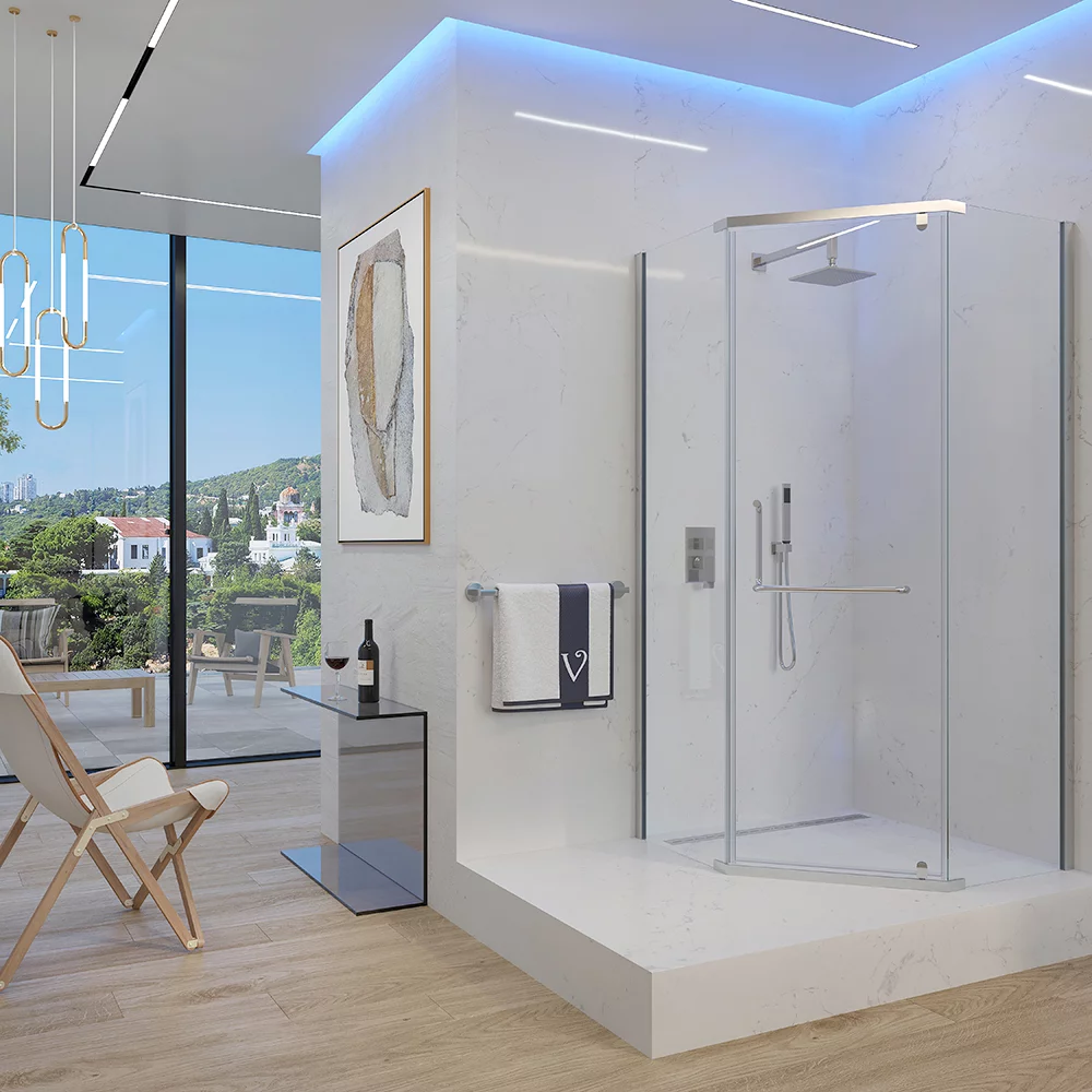 Душевой уголок Veconi Rovigo RV36-90-01-C5 900*900 мм (хром/прозрачное)