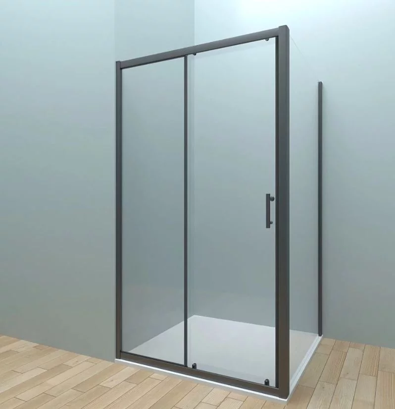 Душевой уголок Veconi RV-072B RV072B-12070-01-C4 1200*700 мм (чёрный матовый/прозрачное)