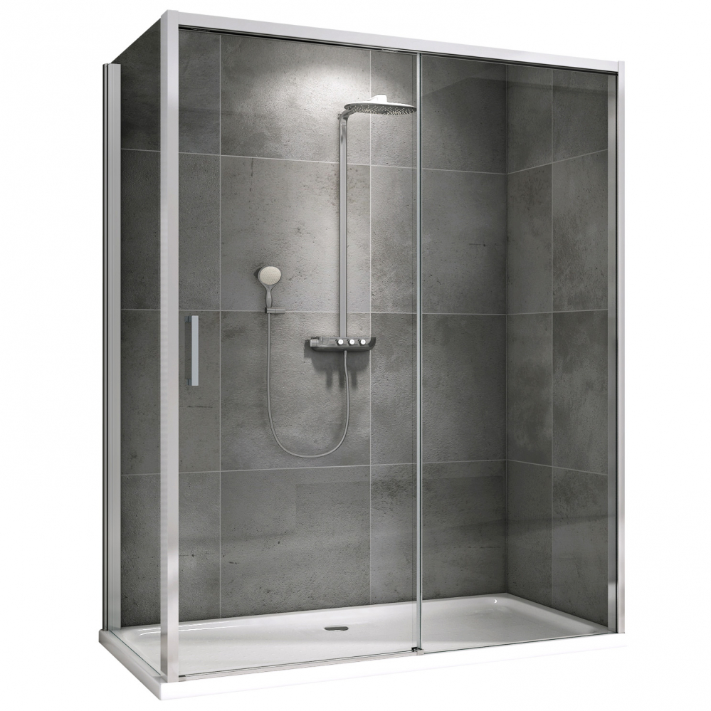 Душевой уголок Abber Komfort AG93120-S102 1000*1200 мм (хром/прозрачное)
