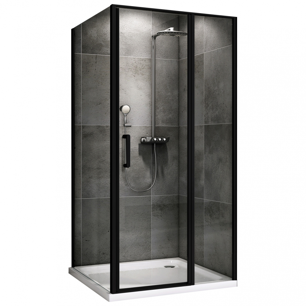Душевой уголок Abber Sonnenstrand AG04120BS-S80B 1200*800 мм (чёрный/прозрачное)